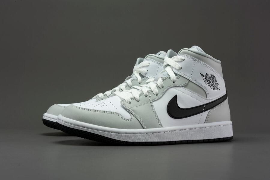 Air Jordan 1 Mid Nike Grey Fog Black White BQ6472 015 EUR - Foto 11