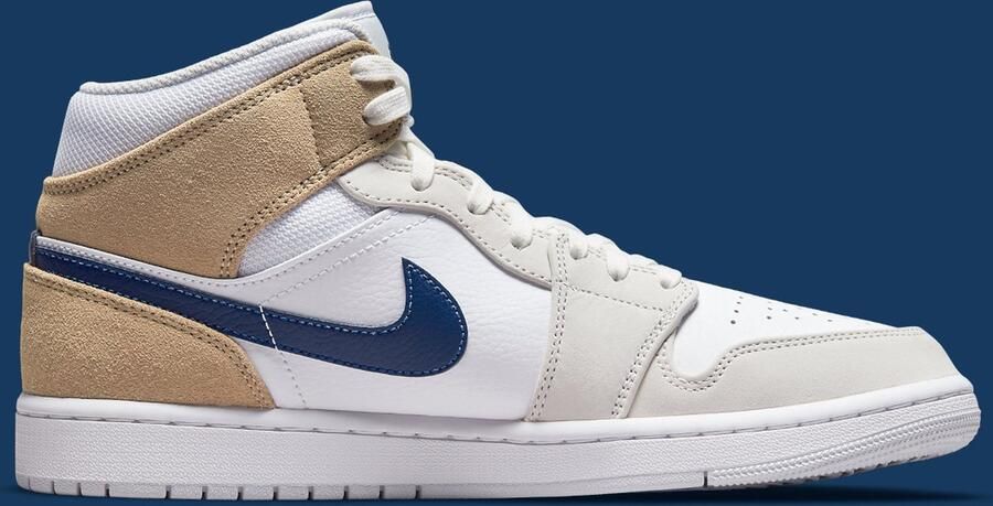 Air Jordan 1 Mid Nike MEM2 White Blue Void Team Red Khaki DO6726 100 EUR - Foto 7