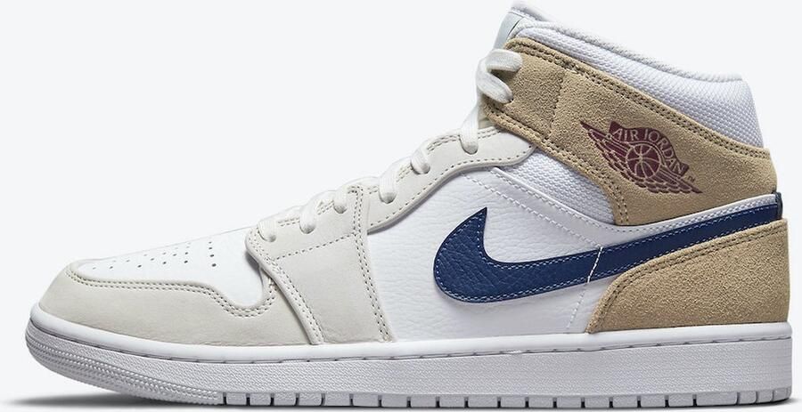 Air Jordan 1 Mid Nike MEM2 White Blue Void Team Red Khaki DO6726 100 EUR - Foto 6