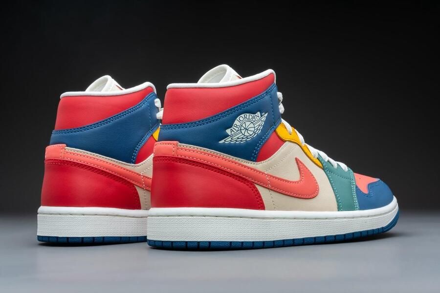 Jordan Wmns Air 1 Mid Se French Blue Magic Ember Fire Red Beach Schoenmaat 37 1 2 Sneakers DN3738 400 - Foto 6