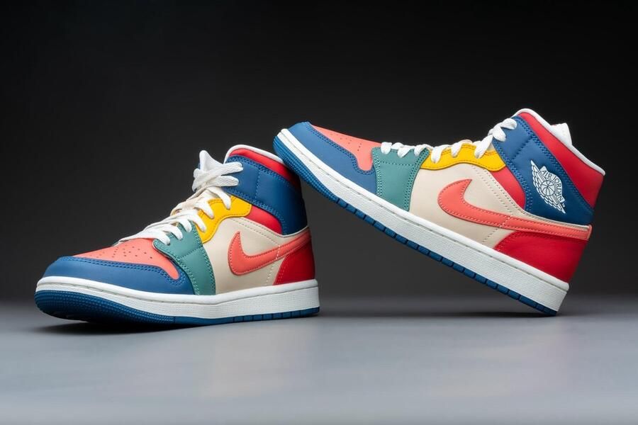 Jordan Wmns Air 1 Mid Se French Blue Magic Ember Fire Red Beach Schoenmaat 37 1 2 Sneakers DN3738 400 - Foto 7