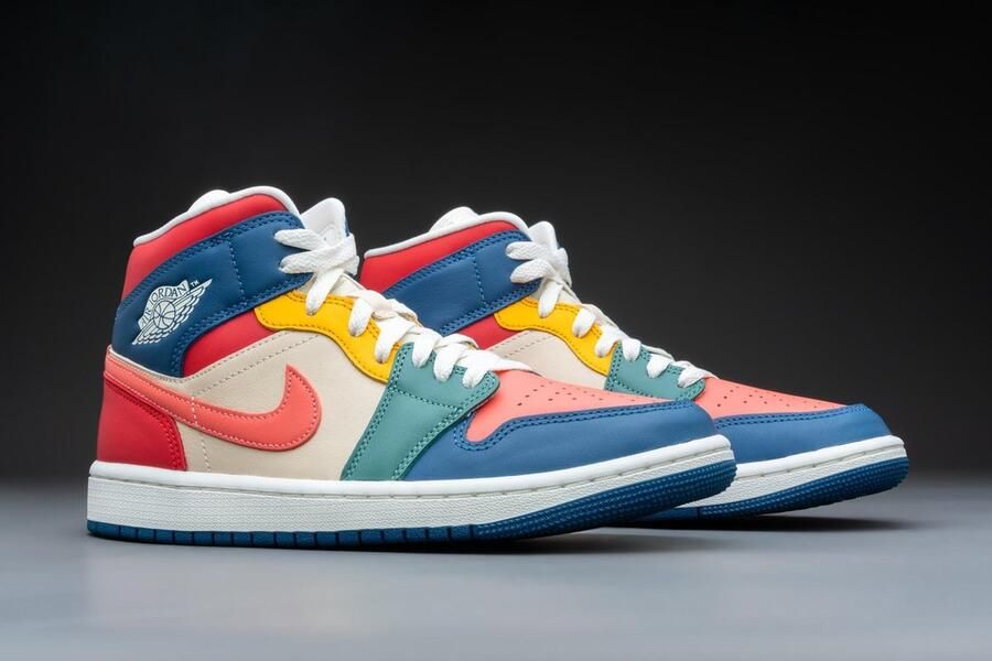 Jordan Wmns Air 1 Mid Se French Blue Magic Ember Fire Red Beach Schoenmaat 37 1 2 Sneakers DN3738 400 - Foto 9