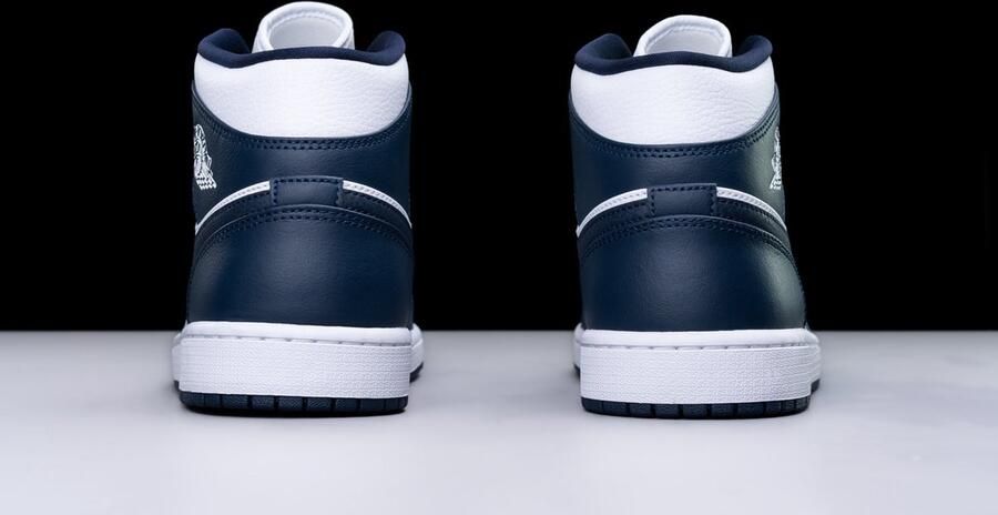 Nike Air Jordan wmns Nike Air Jordan 1 Mid White Metallic Gold Obsidian 554724 - Foto 9