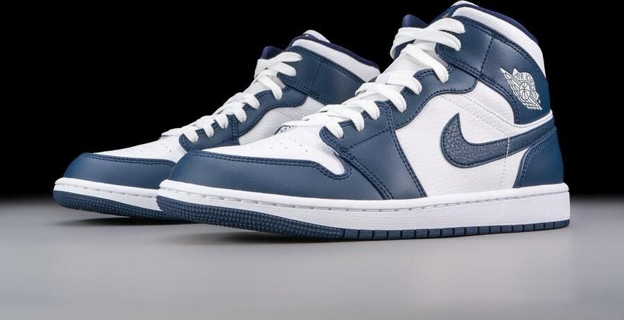 Nike Air Jordan wmns Nike Air Jordan 1 Mid White Metallic Gold Obsidian 554724 - Foto 10