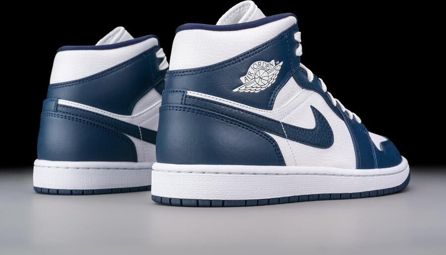 Nike Air Jordan wmns Nike Air Jordan 1 Mid White Metallic Gold Obsidian 554724 - Foto 4