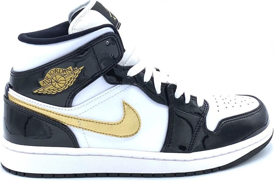 Jordan Air 1 Mid Se Basketball Schoenen black metallic gold white maat: 40.5 beschikbare maaten:41 42.5 43 44.5 45 46 47.5 40.5 - Foto 3