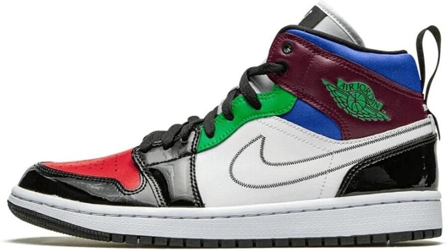 Nike Air Jordan 1 Mid SE Black White Multi Sneakers Unisex Color - Foto 2