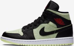 Nike Air Jordan 1 Mid SE Black Barely Volt White Chile Red Zwart Geel Air Jordan 1 Lifestyle Dames Sneakers voor Vrouwen
