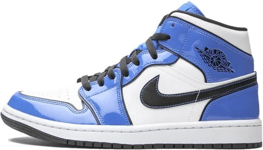Nike Air Jordan 1 Mid SE Heren Sneaker -Blauw Wit Limited Edition Doos zonder deksel