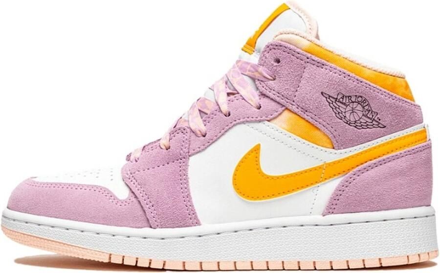 Nike Air Jordan 1 Mid SE Limited Edition Kinder Sneaker Paars Wit