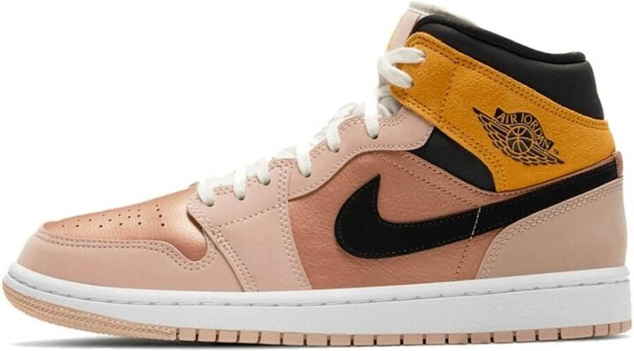 Nike Air Jordan 1 Mid SE Sneaker Beige Lime Zwart Geel Limited edition - Foto 2