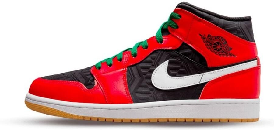 Jordan Air 1 Mid Se Black Fire Red-White-Malachite - Foto 2