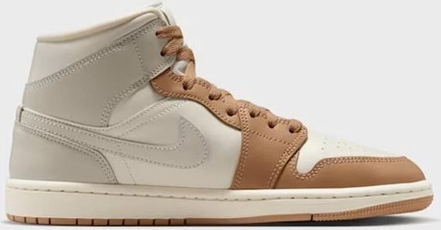 Air Jordan 1 Mid Pale Ivory Hemp Sail Light Orewood Brown Wit Bruin 1 Lifestyle Sneakers voor - Foto 4