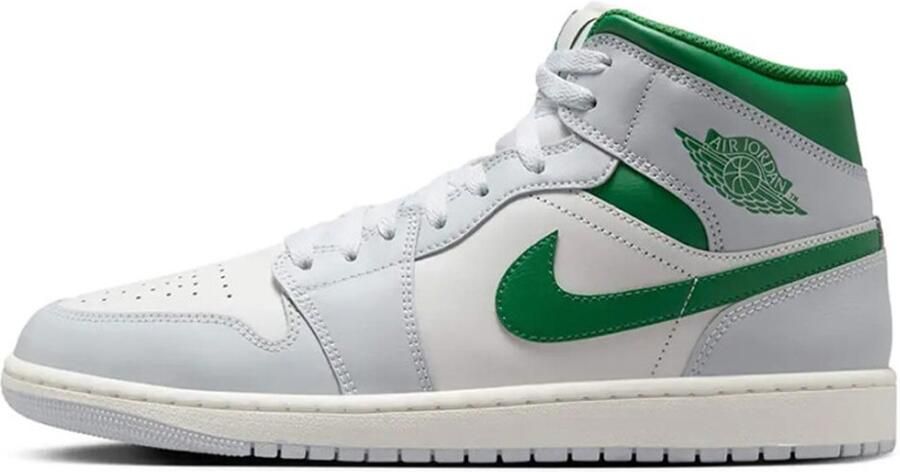 Nike Air Jordan 1 Mid Summit White Pine Green Grey Sneakers - Foto 3