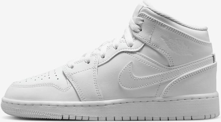 Jordan Air 1 Mid (gs) Basketball Schoenen white white white 38.5 beschikbare maaten:36.5 37.5 38.5 40