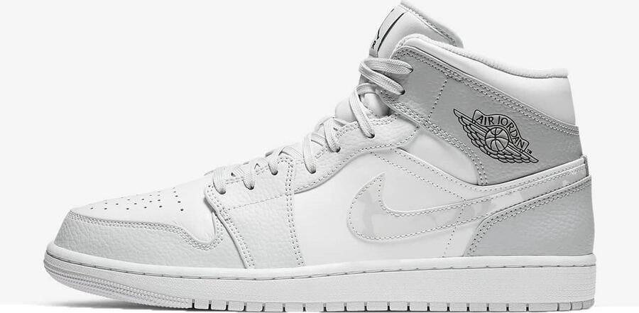 Nike Air Jordan 1 MID Sneakers Unisex White Grey