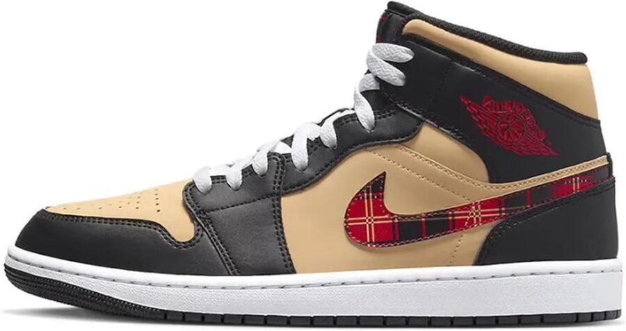 Nike Air Jordan 1 Mid Tartan Swoosh Sneakers Unisex - Foto 3