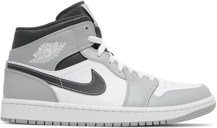 Nike Air Jordan 1 Mid Light Smoke Grey Anthracite 554724-078 Grijs Schoenen - Foto 3