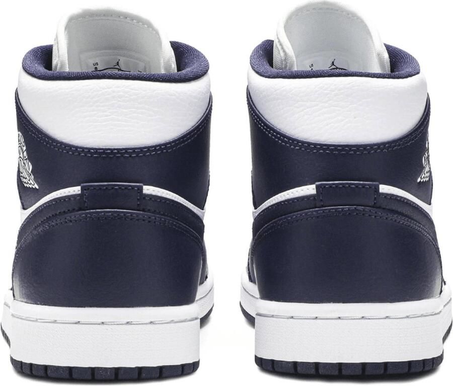 Nike Air Jordan 1 Mid White Metallic Gold Obsidian 554724-174 554724-174 WIT Schoenen - Foto 2