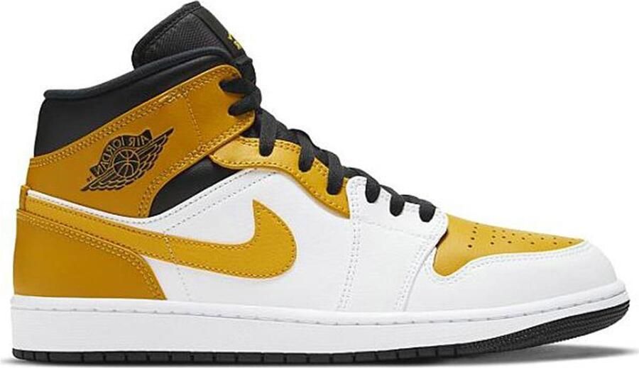 Nike Air Jordan 1 Mid White University Gold-Black