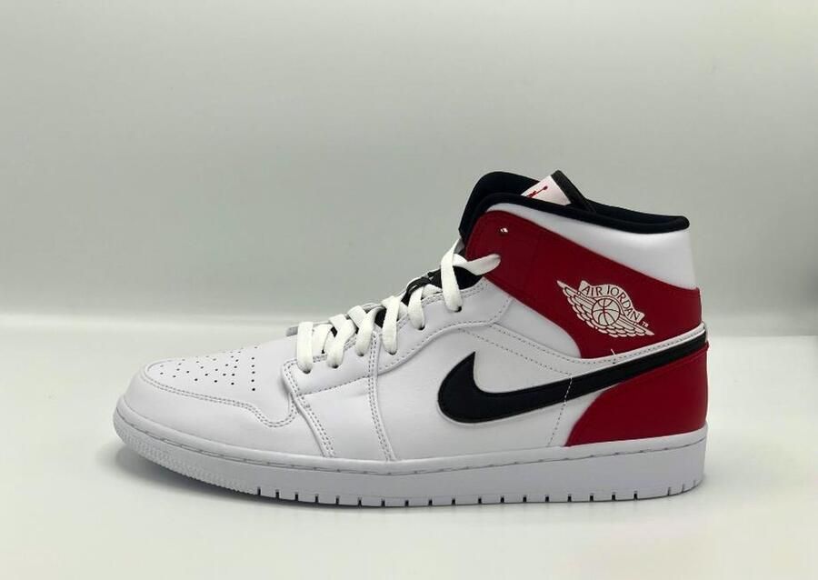 Nike Air Jordan 1 Mid (Wit Rood)
