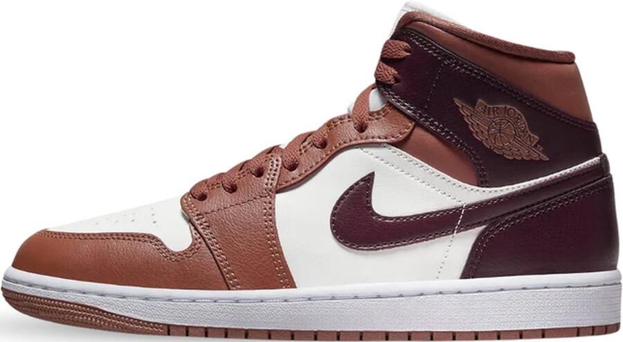 Nike Air Jordan 1 Mid Dusty Peach Sail White Night Maroon- Dusty Peach Sail White Night Maroon - Foto 3