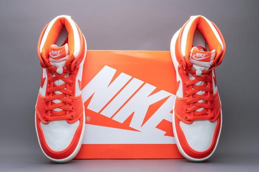 Nike Air Jordan 1 Retro AJKO Syracuse Heren Sneakers Sportschoenen Schoenen Grijs-Oranje DO5047 - Foto 7