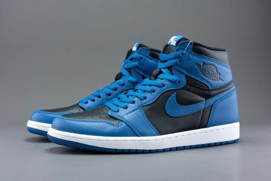Air Jordan 1 Retro High OG 'Dark Marina Blue' 555088-404 blauw zwart wit sneakers hoog - Foto 6
