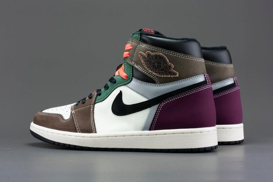 Nike Air Jordan 1 Retro High OG Hand Crafted DH3097-001 Bruin; Wit; Paars Schoenen - Foto 2