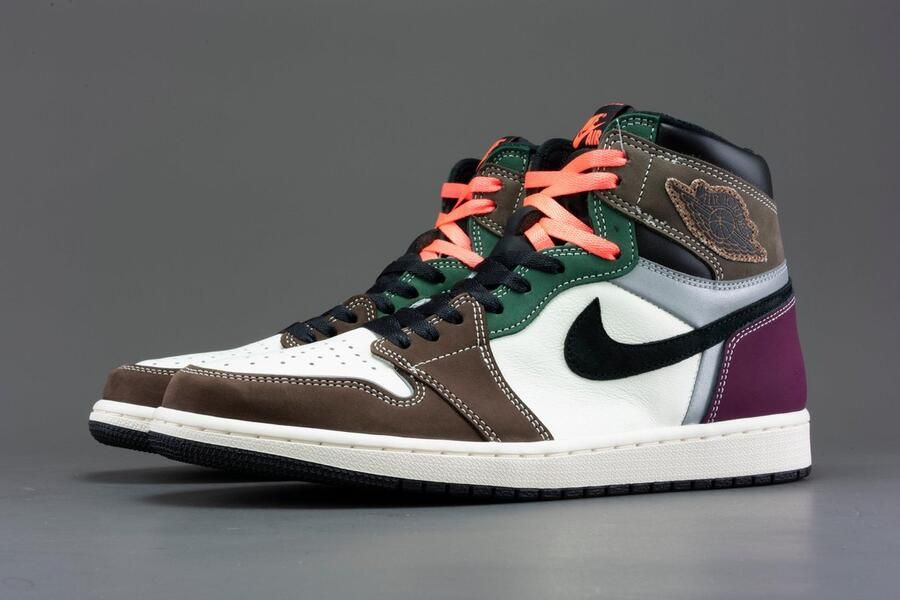 Nike Air Jordan 1 Retro High OG Hand Crafted DH3097-001 Bruin; Wit; Paars Schoenen - Foto 3