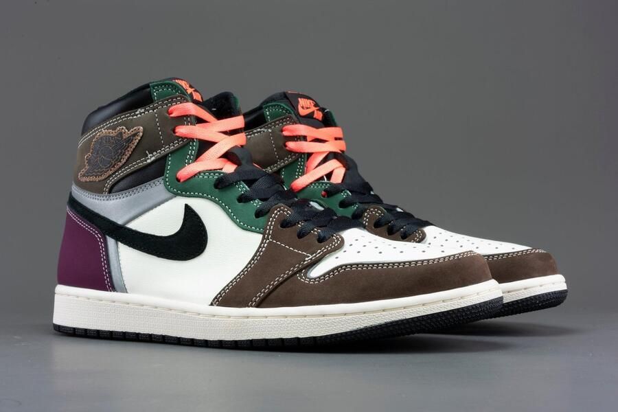 Nike Air Jordan 1 Retro High OG Hand Crafted DH3097-001 Bruin; Wit; Paars Schoenen - Foto 5