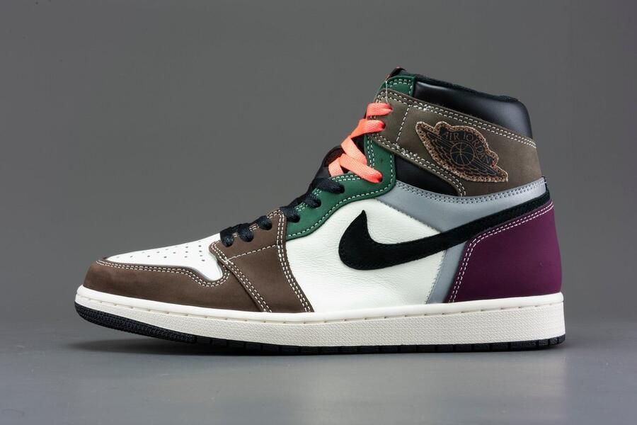 Nike Air Jordan 1 Retro High OG Hand Crafted DH3097-001 Bruin; Wit; Paars Schoenen - Foto 6