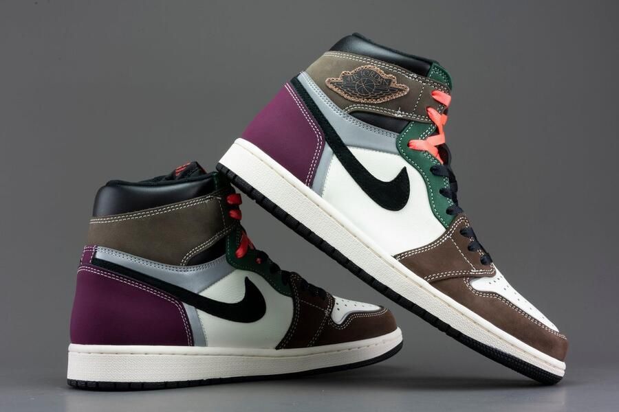 Nike Air Jordan 1 Retro High OG Hand Crafted DH3097-001 Bruin; Wit; Paars Schoenen - Foto 7