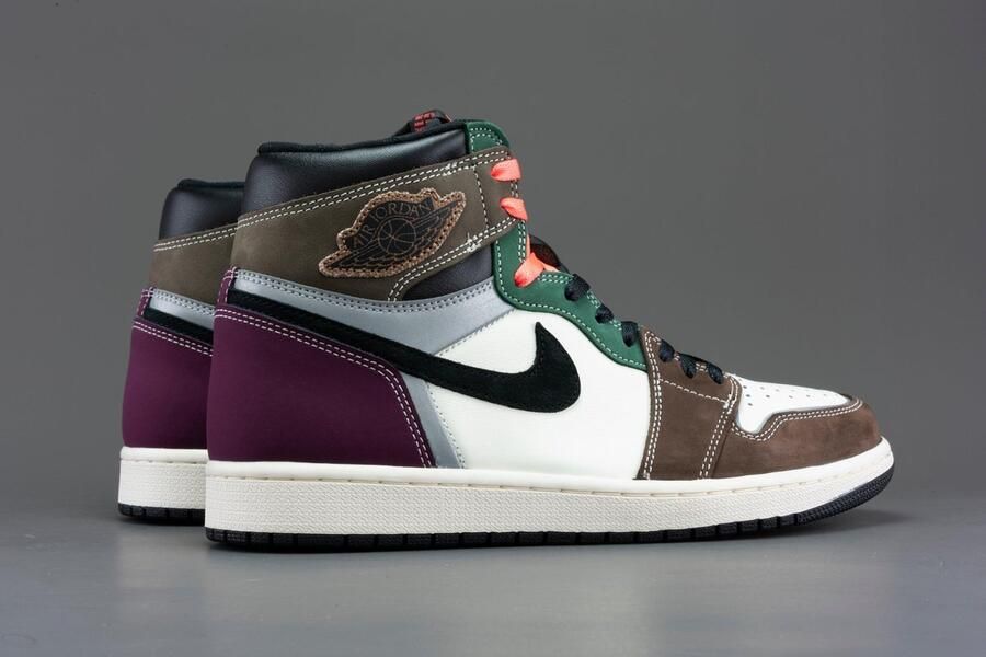 Nike Air Jordan 1 Retro High OG Hand Crafted DH3097-001 Bruin; Wit; Paars Schoenen - Foto 8