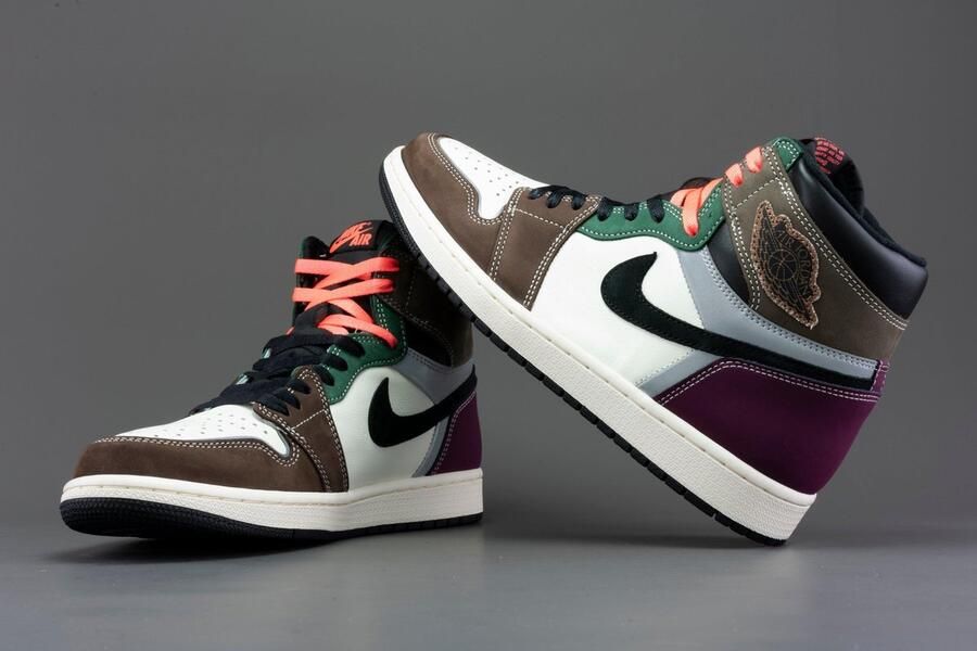 Nike Air Jordan 1 Retro High OG Hand Crafted DH3097-001 Bruin; Wit; Paars Schoenen - Foto 9