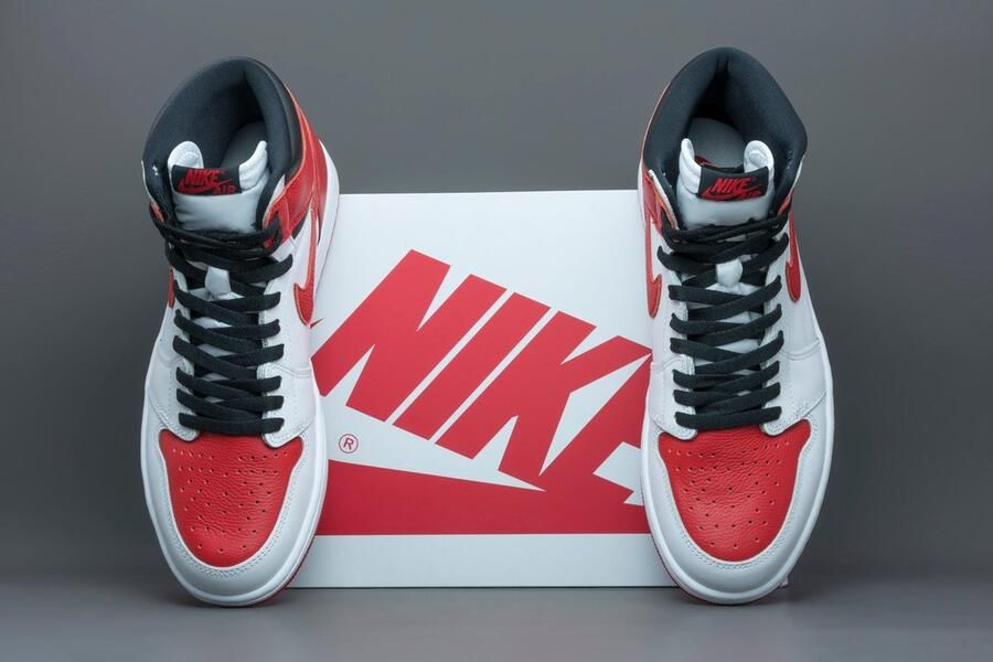 Jordan Air 1 Retro High Og White University Red Black Schoenmaat 37 1 2 Sneakers 555088 161 - Foto 5