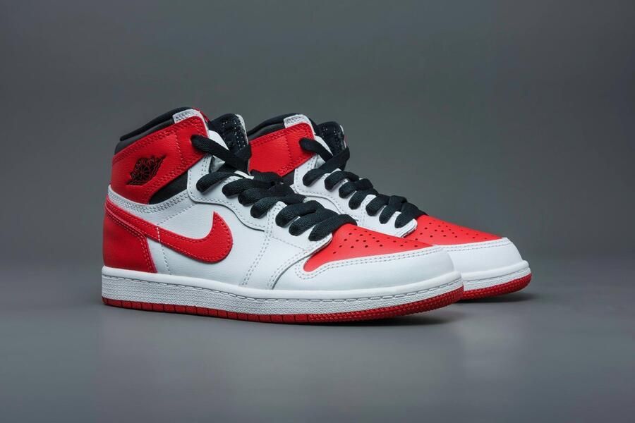 Jordan 1 Retro High Og(Ps ) White University Red Black Schoenen pre school AQ2664 161 - Foto 5