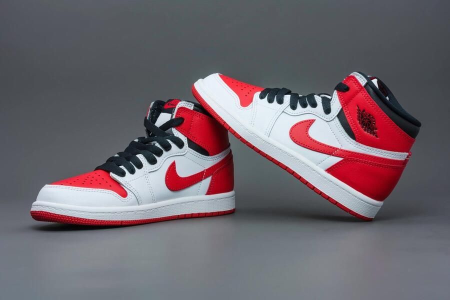 Jordan 1 Retro High Og(Ps ) White University Red Black Schoenen pre school AQ2664 161 - Foto 6