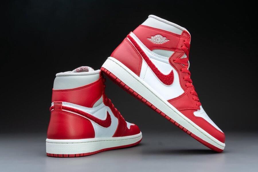 Jordan W Air 1 Retro Hi Og Lt Iron Ore Varsity Red Sail Schoenmaat 37 1 2 Sneakers DJ4891 061 - Foto 5