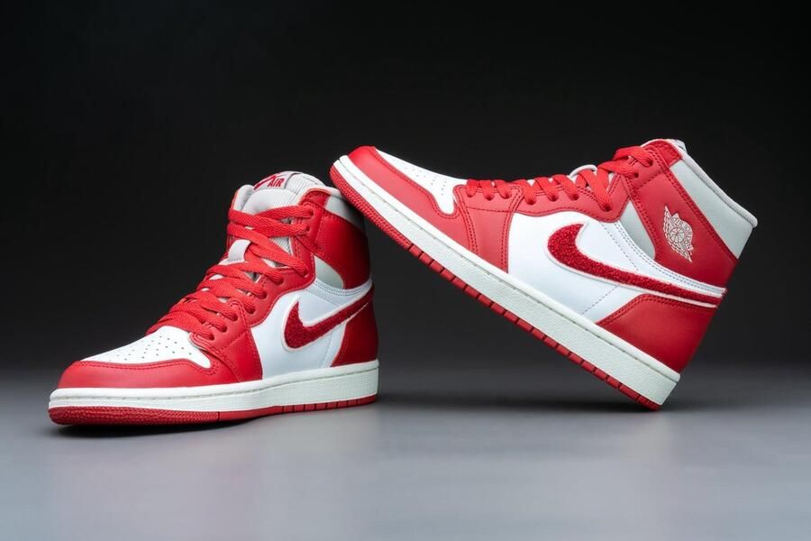 Jordan W Air 1 Retro Hi Og Lt Iron Ore Varsity Red Sail Schoenmaat 37 1 2 Sneakers DJ4891 061 - Foto 8