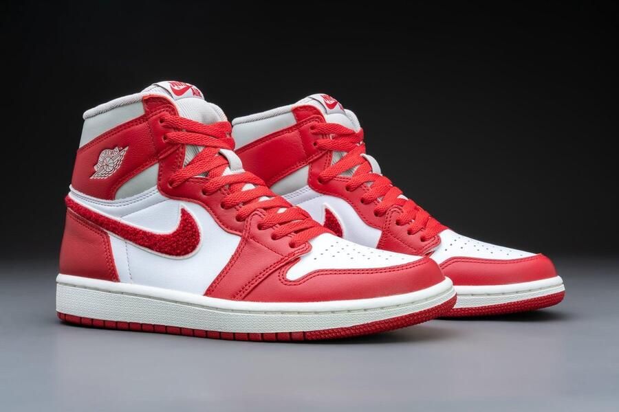 Jordan W Air 1 Retro Hi Og Lt Iron Ore Varsity Red Sail Schoenmaat 37 1 2 Sneakers DJ4891 061 - Foto 9