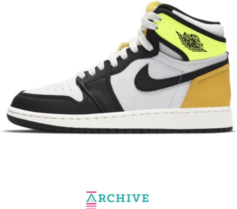 Nike Air Jordan 1 Retro High 'White Black Volt University Gold' (GS)