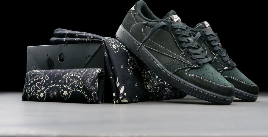 Nike Air Jordan wmns Air Jordan 1 Retro Low OG SP Travis Scott Black Phantom DM7866-001 ZWART - Foto 5