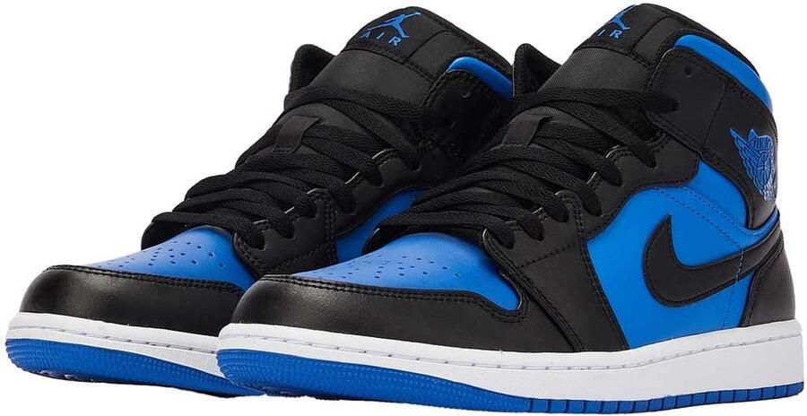 Nike Air Jordan 1 Sneaker Mid Black Royal Blue Schoenmaat EU