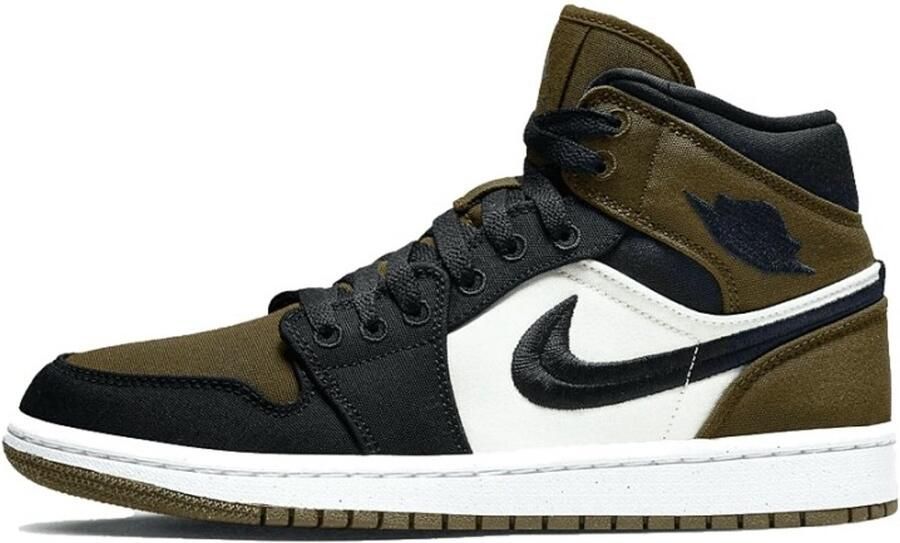 Jordan Wmns Air 1 Mid Se Light Olive Black Sail White Schoenmaat 36 1 2 Sneakers DV0427 301 - Foto 2