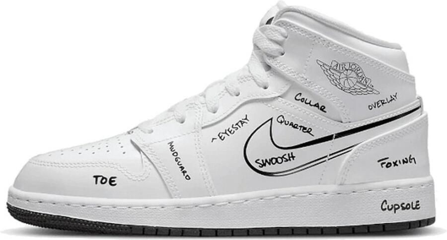 Air Jordan 1 Mid Nike MEM2 White Blue Void Team Red Khaki DO6726 100 EUR - Foto 5