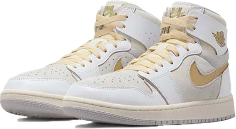 Nike Air Jordan 1 Zoom CMFT 2 Sneaker White Metallic Gold Schoenmaat EU