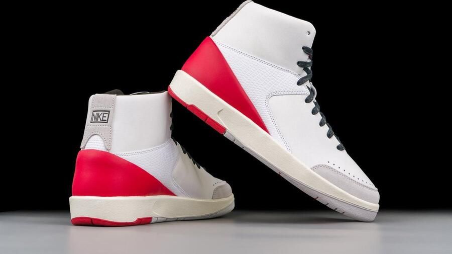 Jordan Wmns Air 2 Retro Se X Nina Chanel White Gym Red White Gym Red Schoenmaat 40 1 2 Sneakers DQ0558 160 - Foto 4