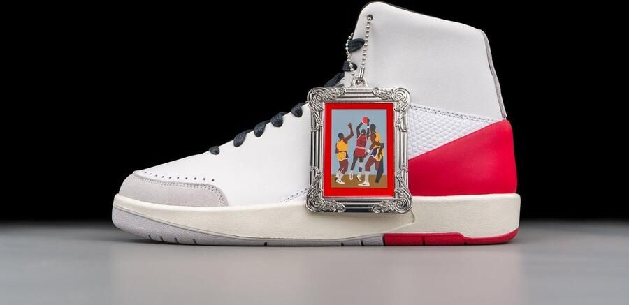 Jordan Wmns Air 2 Retro Se X Nina Chanel White Gym Red White Gym Red Schoenmaat 40 1 2 Sneakers DQ0558 160 - Foto 11