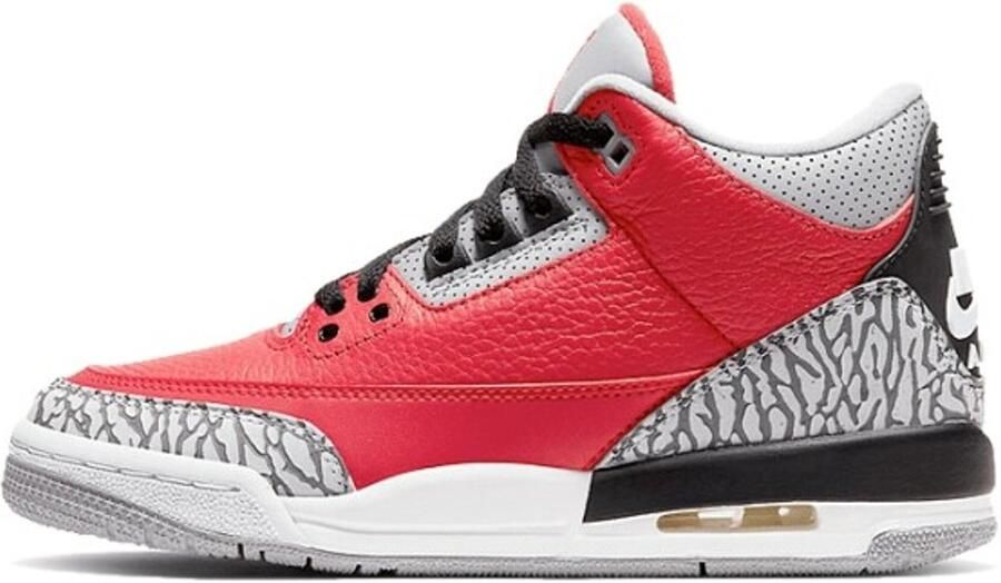 Nike Lage Sneakers Baskets Air Jordan 3 Retro SE Unite Fire Red cuir